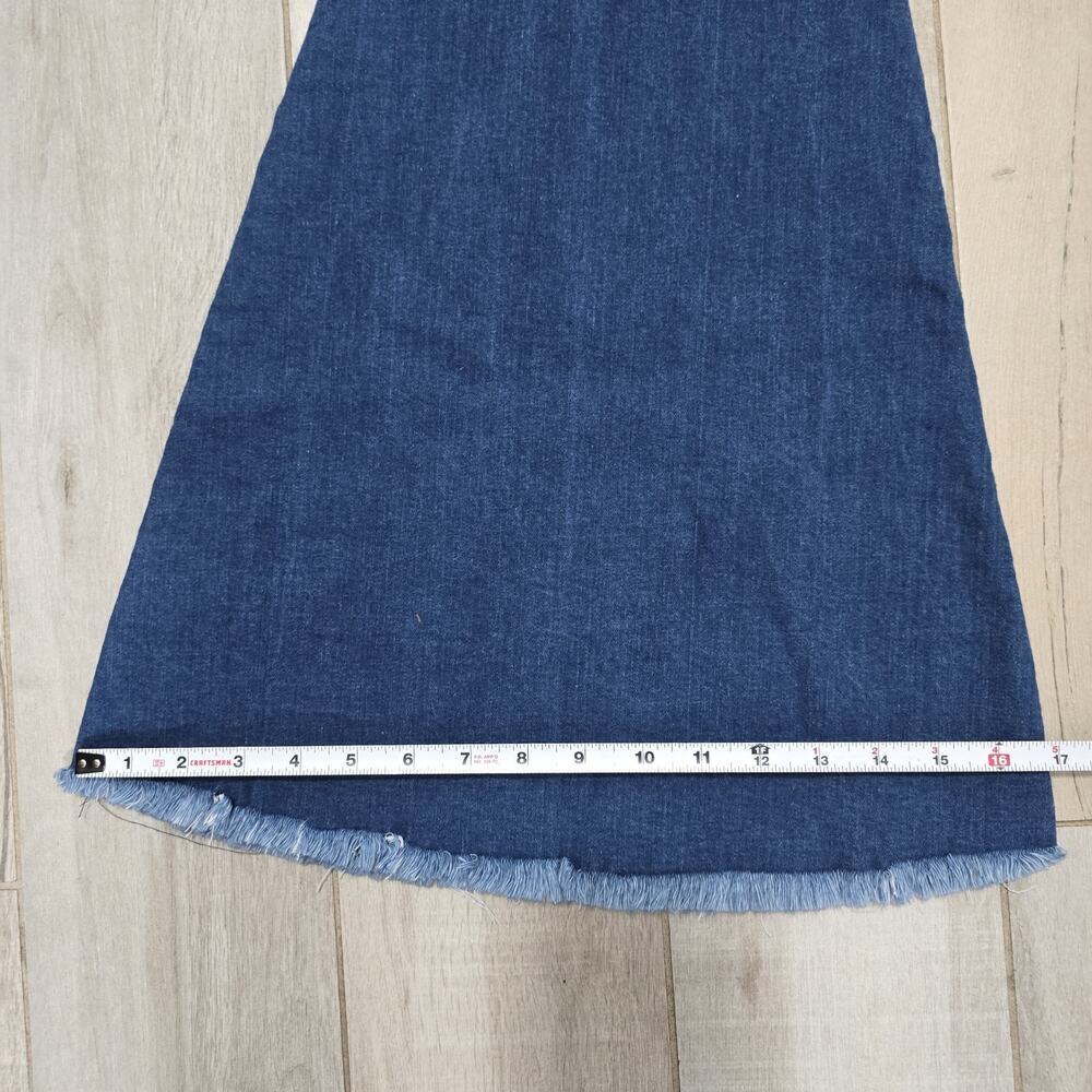 Vibrant Jeans Women 13 W30 Blue Bootcut High Rise Distressed Bell Bottom Y2K - Picture 9 of 10